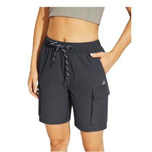 Charcoal Gray 7" Hiking Cargo Shorts - Quick Dry Water Resistant XL 14-16